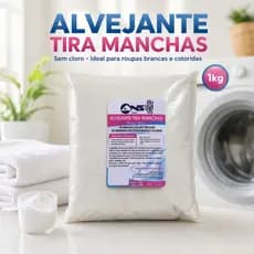 Alvejante Tira Manchas Sem Cloro 1kg  Roupas Brancas e Coloridas