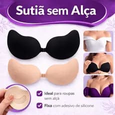 Sutiã Sutian Silicone Invisível Aumenta Volume Seios Peitos Premium