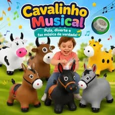Pula Pula Inflável Infantil Cavalinho Upa Upa Com Luz E Som