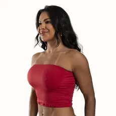 Cropped Top Faixa Liso Feminino Sem Alça Sem Bojo