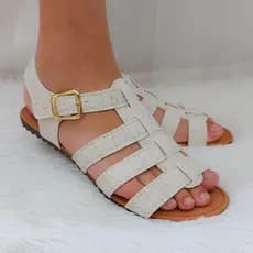 Sandália Feminina Rasteirinha Plana GLADIADORA Rasteira Super Confortável na Moda pra Você.