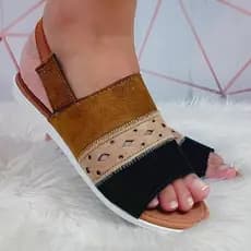 Sandália Feminina Rasteirinha Plana 2 e 3 Cores  Rasteira Super Confortável na Moda pra Você.
