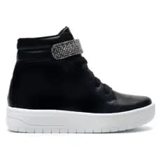 Tênis Infantil Feminino Casual Cano Alto Com Strass Blogueirinha Estiloso Menina Fashion