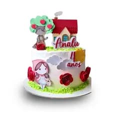 Topo de bolo Personalizado Chapeuzinho Vermelho