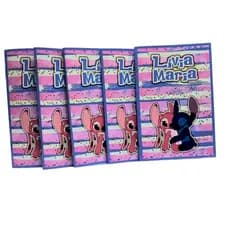 Mini Livro para Colorir Stitch - Personalizado 5 Peças