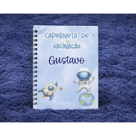Caderneta De Vacina Saúde Da Criança Sétima 7 edição SUS Personalizada Menino com Nome e Tema