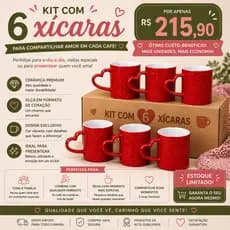 Kit 6 Canecas Mágicas | Xícara Térmica muda de cor com Calor | Caneca 325ml - kit caneca mágica