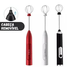 Batedor Misturador Mixer Elétrico para Bebidas Leite Café Clara de Ovo 2 em 1