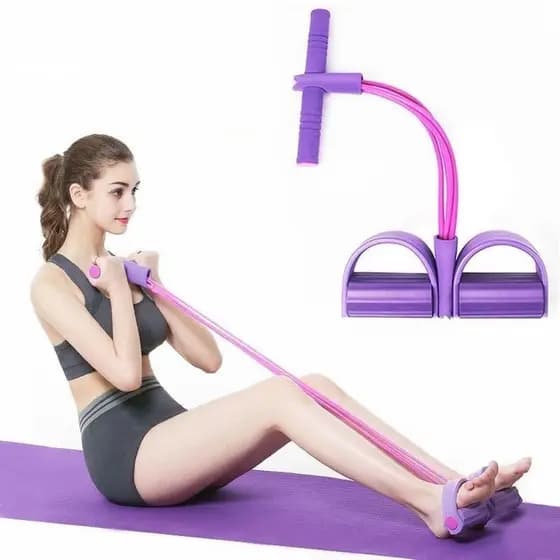 Extensor Tensão Forte Faixa Elástica 2 Elásticos Exercícios Treino Academia Ginástica