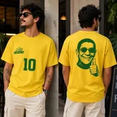 Camiseta Unissex Brasil Zeca Pagodinho Meme Brasileiro 10 Copa Do Mundo Camisa Unissex