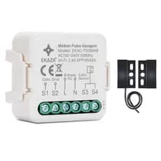 Interruptor Inteligente Portão Garagem Wifi Pulso Sensor Fechadura Relé Tuya Alexa Automação App