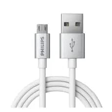 Cabo Micro Usb Philips 1,2m Branco Original V8 Premium