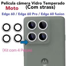 KIT 4 peças Película de câmera Diamante Para Edge 60/Edge 60 Pro/Edge 60 Fusion protege lentes Strass Brilhante Brilho