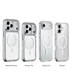 Capa Capinha Space Magnético Para iPhone 17 iPhone 17 Air iPhone 17 Pro iPhone 17 ProMax Transparente Antipacto TPU Case