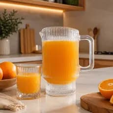 Jarra de Vidro 900ml Wolff Lines Premium para Suco Água Bebidas Elegante Resistente Frete Grátis