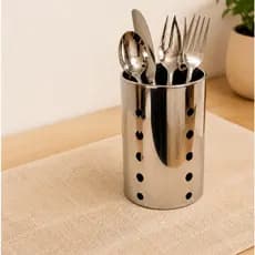Kit 6 Talheres Inox com Suporte Porta Talheres Aço Inox Organizador de Cozinha Premium Frete Grátis