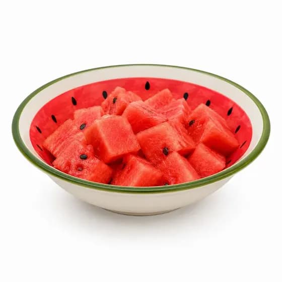 kit Bowl Melancia 13x7cm Cerâmica Lyor Tigela Decorativa para Frutas Cereais Sobremesas Frete Grátis