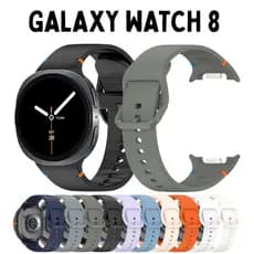 Pulseira de Silicone Para Samsung Galaxy Watch 8 40mm 44mm e Classic 46mm (2025)
