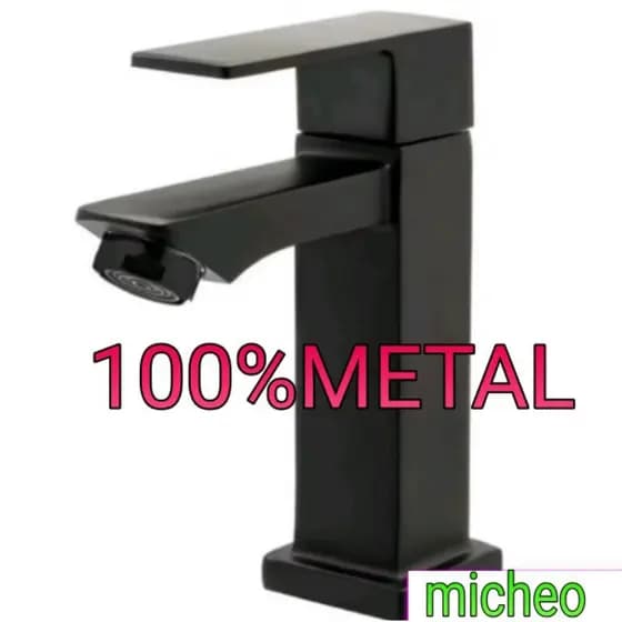 Torneira banheiro aco inox  lavabo cuba 1/2" bicas sofisticadas preta 11475B