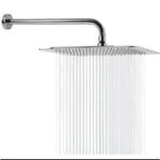 Ducha Chuveiro Cromado Inox 20x20  Quadrado Parede Suporte Redondo Banheiro Piscina Area Externa 11839