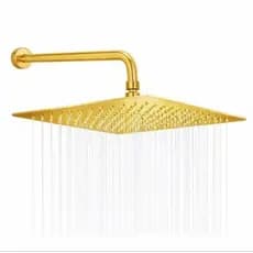 DUCHA CHUVEIRO ARTICULADO DOURADA 20x20 INOX QUADRADO  11839G