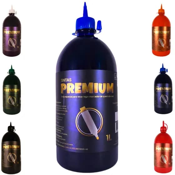 Tinta Para Marcador Quadro Branco Pincel Raro Não Mancha 1L Refil Canetão Professor Escola Cores Vivas Alto Rendimento