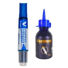 Kit Tinta Premium 100ml Para Quadro Branco Mais 1 Pincel Board Master Recarregável Não Mancha Cores Vivas Kit Completo