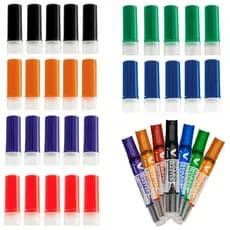 Combo 6 Pinceis Para Quadro Branco Recarregável Rende + de 36 Cargas Pilot Board Master Kit Completo Não Mancha O Quadro