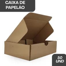 Kit 50 Caixas Papelão Correio 28x15x75 Sedex Montável Envio