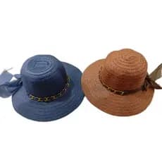 Chapéu Palha Lenço Fita Praia Casual Feminino aba curta LAÇO Promoções