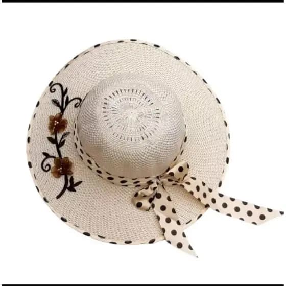 Chapéu De praia Feminino Aba Larga Floar