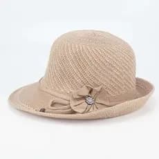 Chapéu De Palha Feminino Moda Para Praia Verão Liso Com Lindo Detalhe