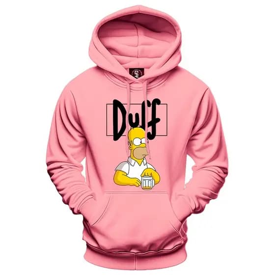 Moletom Estampado Os Simpsons Homer Berr Duff Estilo Canguru Com Capuz