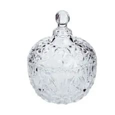 Potiche Bomboniere Baleiro Decorativo Em Vidro Cristal Royal Decor Envio Full