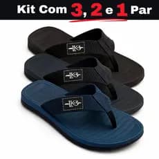 Kit Com 3, 2 e 1 Par Chinelo Masculino Antiderrapante - Sandália Masculina - Chinelo Mascolino
