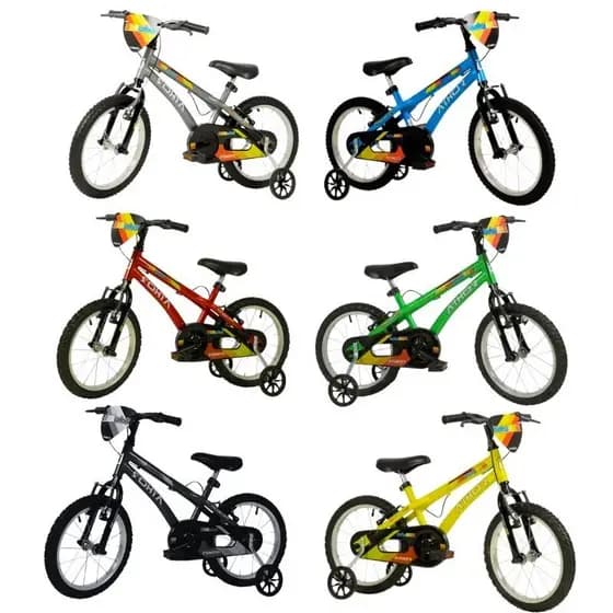 Bicicleta Aro 16 - Bicicleta Infantil Menino - Bicicleta Infantil Com Rodinha Baby Boy Aro 16 Athor