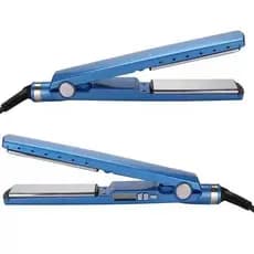 Prancha Chapinha de Cabelo Bivolt Nano Titanium Prancha Alisadora Até 450º Cor Azul