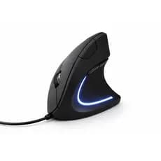 Mouse Vertical D5 com Fio, 3600 DPI, LED RGB e Design Ergonômico