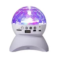 Globo Luminária Abajur Projetor Giratório 360º Led RGB Com Bluetooth Toca Música
