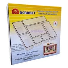 Organizador Acrílico Para Gaveta Kit Com 7 Pecas