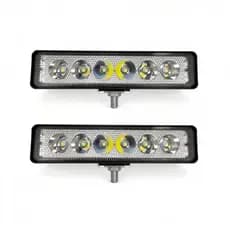 Kit 2 Farol Milha Auxiliar 18w Off Road Moto Carro Gzd118