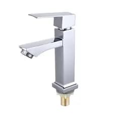 Torneira Banheiro Inox Luxo Quadrada De Volta Toda Metal