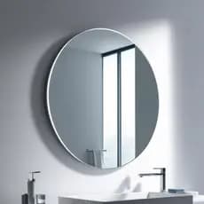 Espelho Redondo Vidro Lapidado 40cm Decorativo Parede Banheiro Sala Quarto