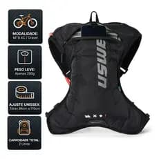 Mochila de Hidratação USWE XC 2 1,5L para Bike MTB Trilha Enduro Leve e Ajuste Firme
