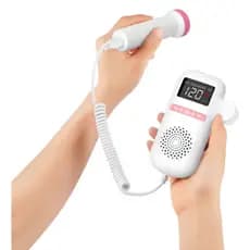 Monitor Fetal Doppler Portátil Monitor De Frequência Cardíaca Para Bebês Uso Doméstico W3-25 - Rosa