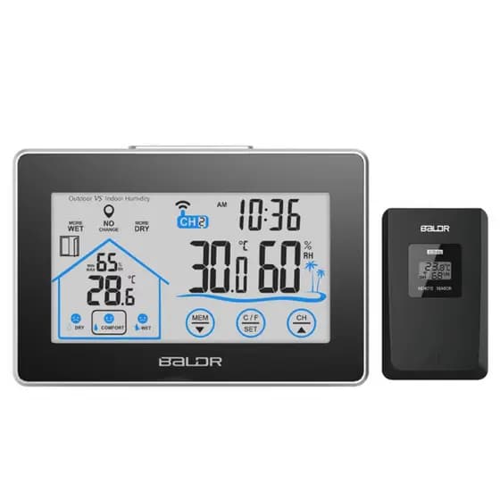 Estação Meteorológica Lcd Digital Wireless-temperatura E Umidade BALDR