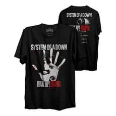 Camiseta System Of A Down Turnê 2025 oversized streetwear