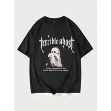 Camiseta Terrible Ghost Unissex 100% Algodão Lançamento Streetwear Envio Rapido Tamanhos Plus Size