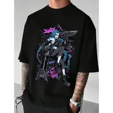 Camiseta Anime Arkane Jinks Japones Camisa Lançamento Unissex 100% Algodão Plus Size - Envio imediato!