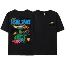Camiseta Estampa Nas Costas Cosmic Space ET Moderno Streetwear Novo!